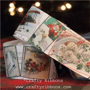 Vintage Christmas Past Ribbon - Christmas Cards